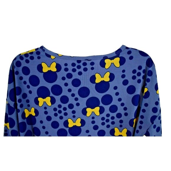 LuLaRoe Misses Small Disney Blue Minnie Mouse Short Sleeve Irma Tunic (New) - Picture 9 of 11